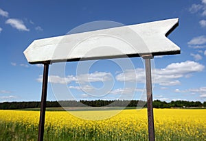 Empty wooden sign