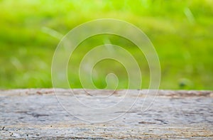 Empty wooden table