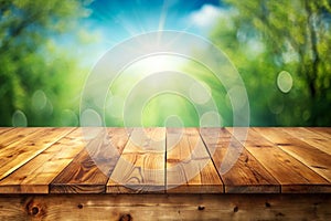 Empty Wooden Table Background photo