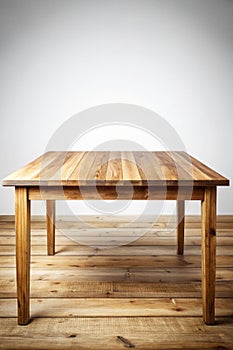 Empty Wooden Table Background for Display