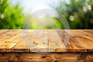 Empty wooden table background