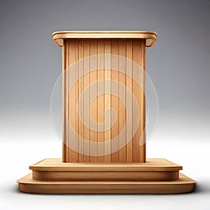 Empty wooden textured podium. Open Procreate and create a new canvas.