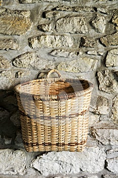 Empty woven basket