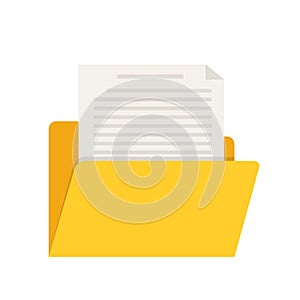 Yellow web computer folder for design on white, stock vector illustration