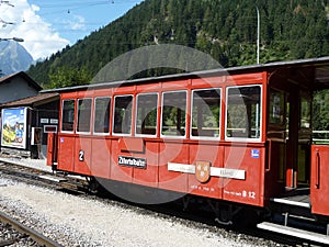 Empty Zillertalbahn railway carriage at the end of the line