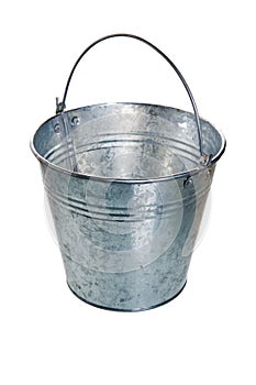 The empty zinced bucket photo