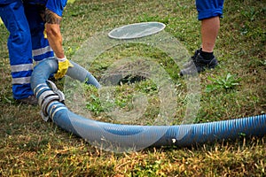 Emptying household septic tank