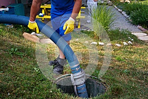 Emptying household septic tank