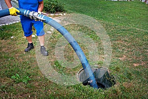 Emptying household septic tank