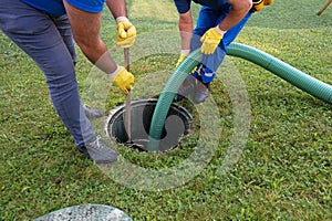 Emptying household septic tank