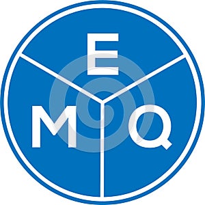 EMQ letter logo design on white background. EMQ creative circle letter logo concept. EMQ letter design