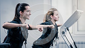 EMS training in fitnessclub photo