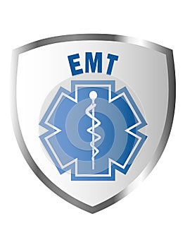 EMT sign on shield or patch