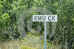 Emu Creek Naming Signpost