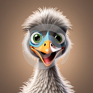 Emu Elegance: Highly Detailed 3D Rendering