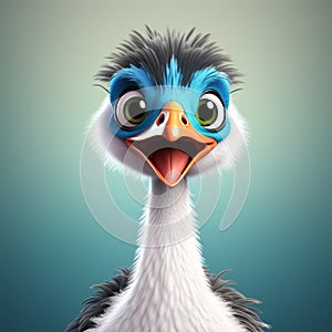 Emu Elegance: Highly Detailed 3D Rendering