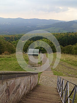 an emulation of the path of Christ to Calvary on Mount Kreuzberg near Bischofsheim