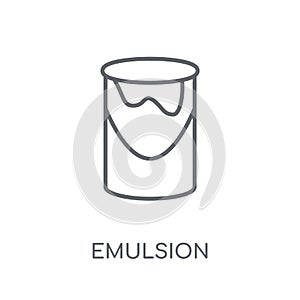 Emulsion linear icon. Modern outline Emulsion logo concept on wh