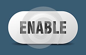 enable button. enable sign. key. push button.