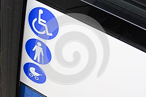 Enabled bus for transport of disabled and aged people