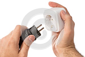 Enabling electric plug in the socket