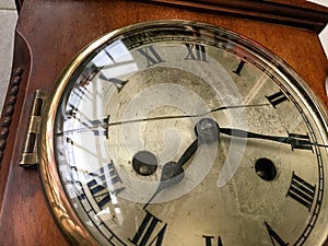 Enamel dial watch broken waiting repair by clockmaker