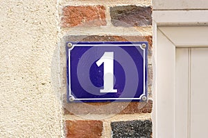 Enameled house Number 1