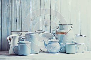 Enamelware still life