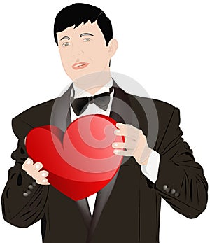 The enamoured elegant man