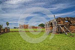 Encarnacion and jesuit ruins in Paraguay photo