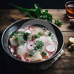 Encebollado: Hearty Ecuadorian Fish Soup with Yuca and Pickled Onion