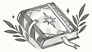 Enchanted book with glowing pages, symbolizing magic, knowledge, and wonder. vector design Generative AI