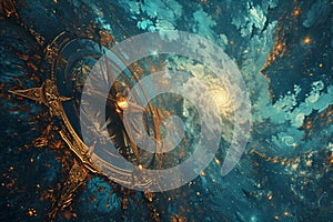 Enchanted celestial compasses, guiding adventurers to hidden realms among the stars - Generative AI