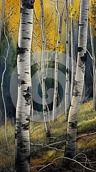 Enchanted Dreams in the Silk Aspen Grove: A Dada Fabric of Japan