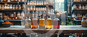Enchanted Elixirs: A Witch\'s Minimalist Brew Boutique. Concept Herbal Magic, Witchcraft Supplies,