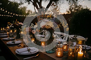 Enchanted Evening: Intimate Backyard Wedding Beneath Nature\'s Canopy