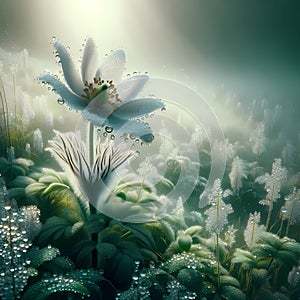 Enchanted Floral Glow - AI generated image