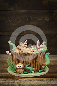 Enchanted forest cake