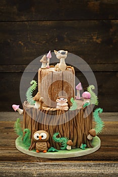 Enchanted forest cake