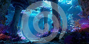 Enchanted Forest A Journey into a Mystical BlueLit Realm