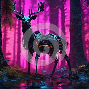 Enchanted Forest Majestic Deer Amidst Nature's Beauty