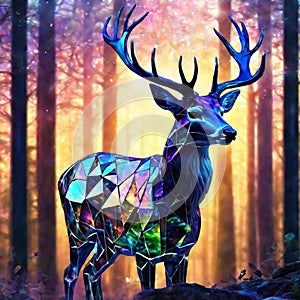 Enchanted Forest Majestic Deer Amidst Nature's Beauty