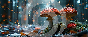 Enchanted Forest Mushrooms: A Mystic Minimalist Symphony. Concept Enchanted Forest, Mushrooms,