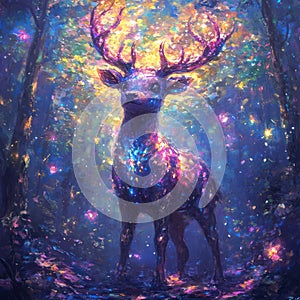Enchanted Forest: A Mystical Realm of Ethereal Creatures and Vibrant Greenery, Transporting You to a World Beyond Our Ow photo
