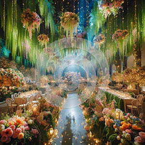 140 Enchanted garden wedding_ The venue is transformed intoa lu photo