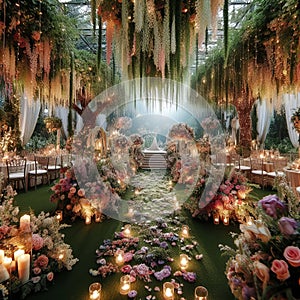 139 Enchanted garden wedding_ The venue is transformed intoa lu photo