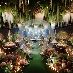 138 Enchanted garden wedding_ The venue is transformed intoa lu photo