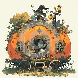 Enchanted Halloween Carriage - Trick or Treat! photo