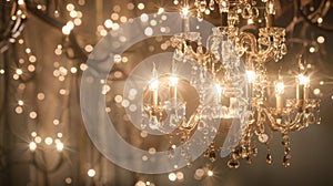Enchanted Illumination Soft and dreamy the defocused chandelier is the epitome of fairy tale charm. Its ornate details photo