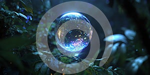Enchanted Orb Mystical Sphere in Dark Forest